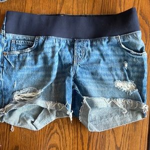 Maternity jean shorts